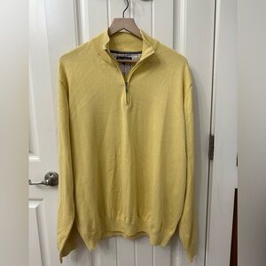 Report Collection Yellow Quarter Zip-Up Sweater NWT sz XXL lightweight cotton‎